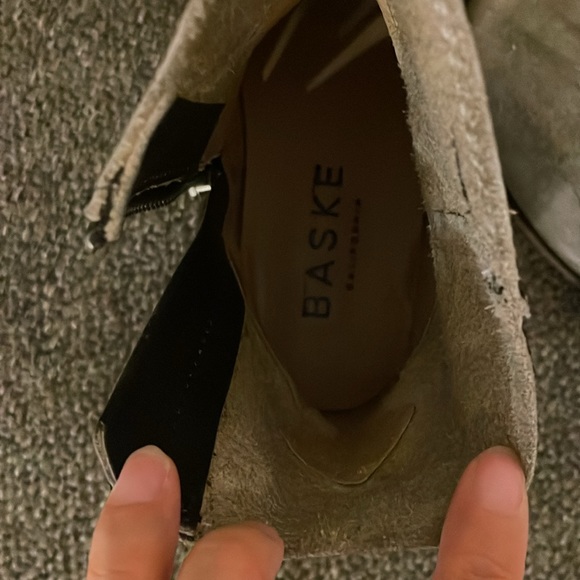 Baske California Gray/Black Distressed Handmade Leather Ankle Boot Sz 6 - Picture 4 of 6